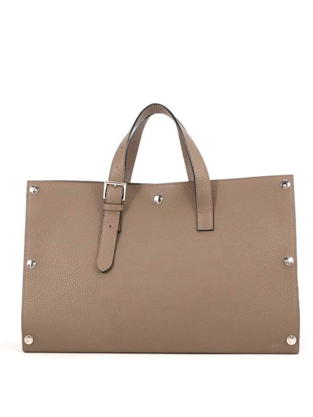 Hermes Handbag Sac Vero Etoupe Silver Taurillon Clemence Bag